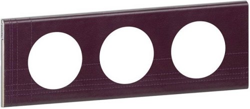 Рамка универсальная Legrand Celiane Corian 3-м. кожа пурпур картинка